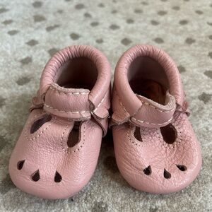 Freshly picked pink Moccasins size 1.